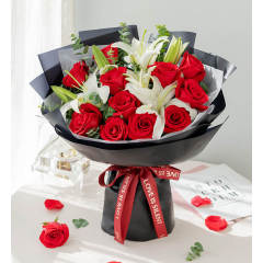 爱你/红玫瑰香水百合