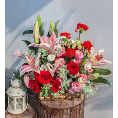 圆满[花篮设计 送礼百搭]