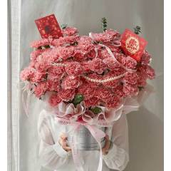 福寿绵长/粉色祝寿抱抱桶