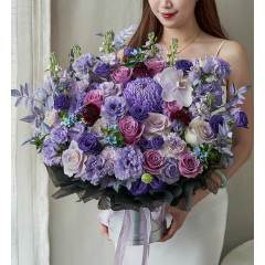 紫梦星河/鲜花抱抱桶