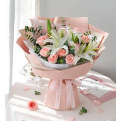 百事合意/粉玫瑰香水百合