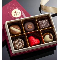 巧克巧蔻定制6粒装手工夹心巧克力